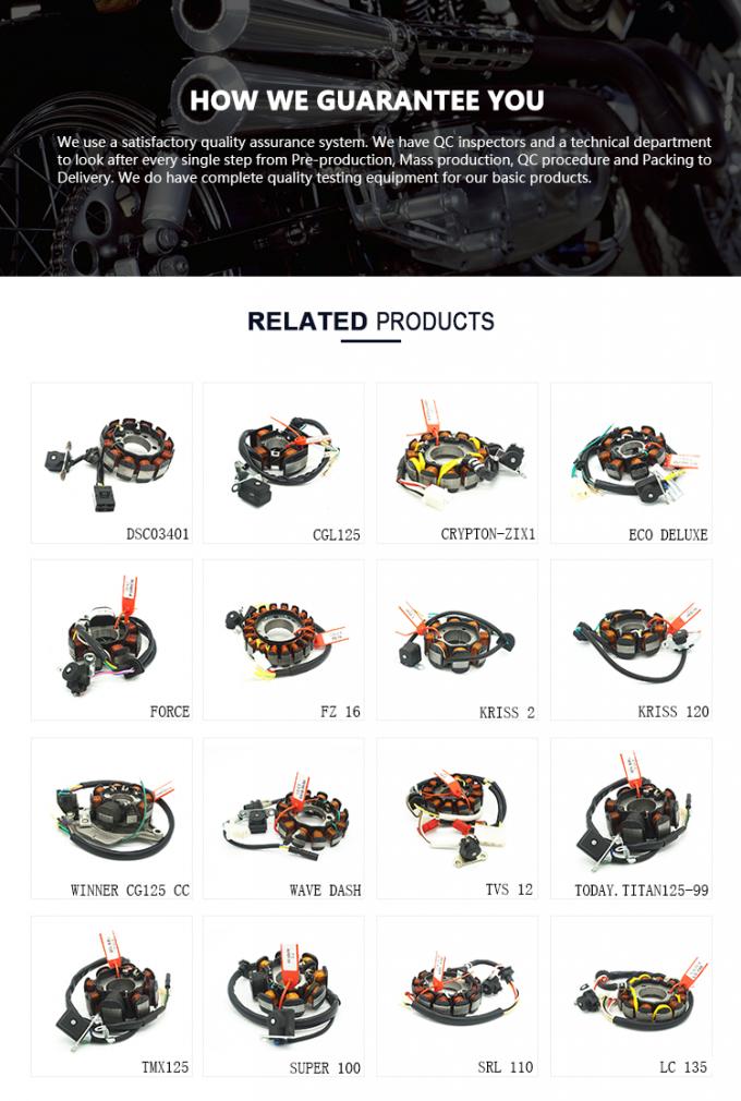 Bobina del magnete del motociclo di mercato degli accessori SRL110, parte del motociclo dello statore dell'OEM
