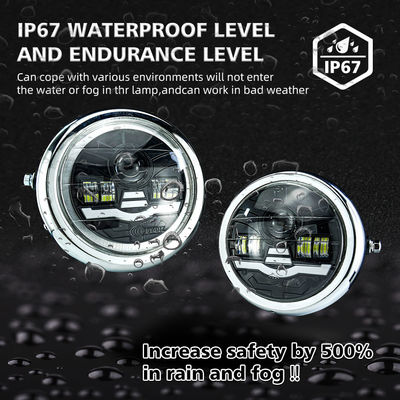 5.75 Inch Motorcycle Headlight Assembly with 6500K Color Temperature and Aviation Aluminum Parts for Long Lifespan