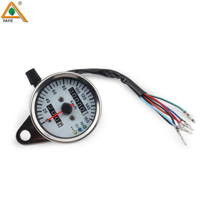DC 12V Universal Motorcycle Odometer Speedometer Tachometer Motorbike Refit Vintage Instrument Scooter Motor Retro Meter
