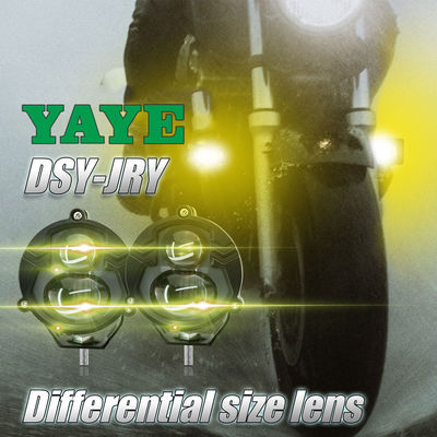 YAYE Exploradoras Para Moto Laser Projector Lens Motorcycle Fog Light Differential Projector Amarillo Blanco Luz De Carretera