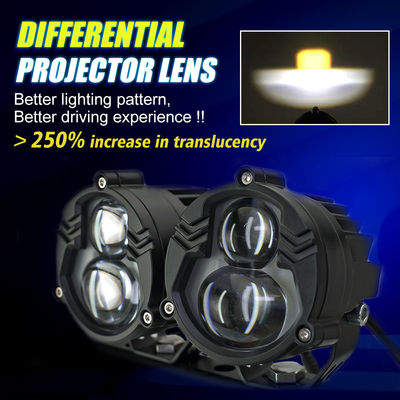 YAYE Exploradoras Para Moto Laser Projector Lens Motorcycle Fog Light Differential Projector Amarillo Blanco Luz De Carretera