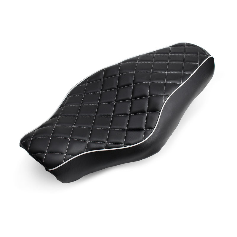 Motorcycle Stitched Two-up Front Rear Seat Cushion Driver Passenger Pillion Pad For Harley Sportster Iron XL 883 1200 48 72