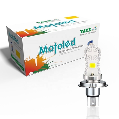 AC/DC8-80V H4 HS1 BA20D H6 COB Lampada a LED per motocicli con base in alluminio