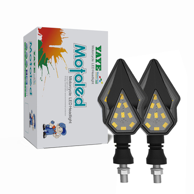 Bianco / Blu / Rosso / Giallo LED di coda posteriore luce di svolta per la luce di sterzo universale 10 mm