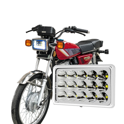 YAYE CG125 faro a LED 12 chip DC12V Bianco Blu DRL Motociclo