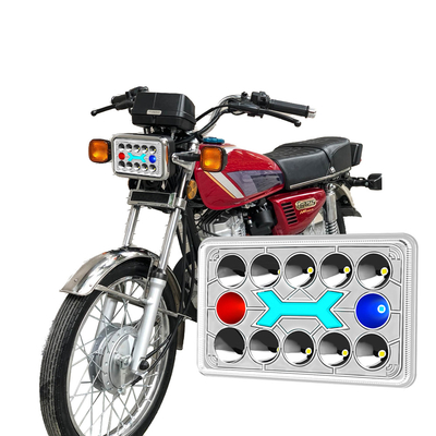 Faro LED CG125 DC12V Bianco Anabbagliante/Abbagliante con DRL Rosso Blu